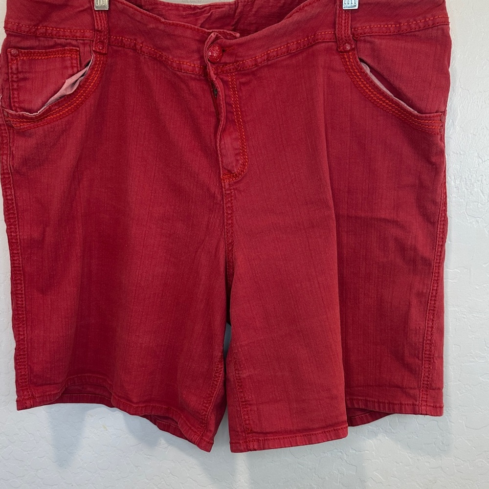 Lane Bryant women’s plus size 24 Pink Cotton blend Shorts denim summer Jean